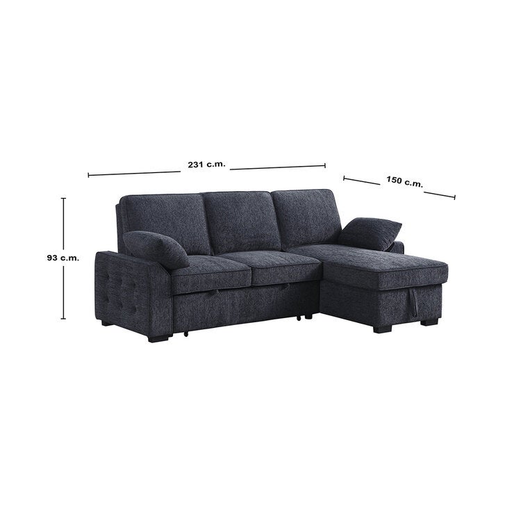 Montbrook Home, Mackenzie, Sofá Cama Seccional con Mesa Desplegable y Almacenamiento Montbrook Home, Mackenzie, Sofá Cama Seccional con Mesa Desplegable y Almacenamiento