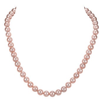 Collar de Perlas Cultivadas, 8.0-8.5mm, Oro Rosa de 14K Collar de Perlas Cultivadas, 8.0-8.5mm, Oro Rosa de 14K