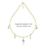 Mayfer Collar .925 Bañado en Oro, con Charms Removibles