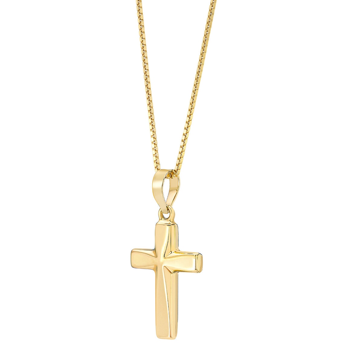 Dije de Cruz, Reversible, Oro Amarillo 14K Dije de Cruz, Reversible, Oro Amarillo 14K