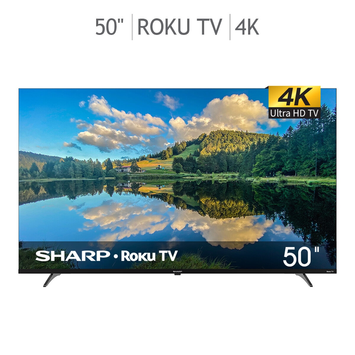 Sharp Pantalla 50" 4K UHD Roku TV