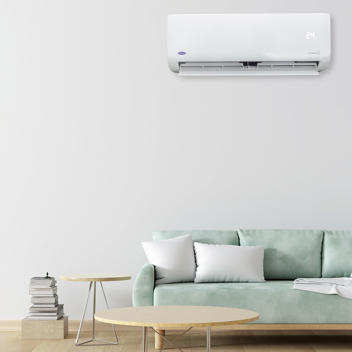 Carrier, Aire Acondicionado Minisplit, Solo Enfriamiento, 12,000 BTU, 110V, Gas R32, con Wi-Fi, 20 SEER Carrier, Aire Acondicionado Minisplit, Solo Enfriamiento, 12,000 BTU, 110V, Gas R32, con Wi-Fi, 20 SEER