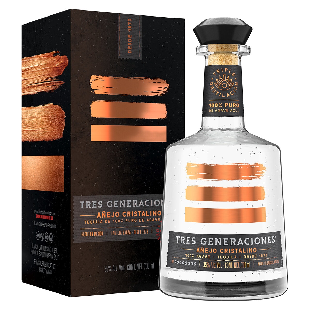 Tequila Tres Generaciones Añejo Cristalino 700ml