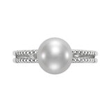 Anillo de Perla Cultivada, Oro Blanco de 14K Anillo de Perla Cultivada, Oro Blanco de 14K
