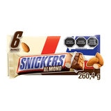 Snickers Almendra Barra de Chocolate con Leche 6 pzas de 43.4 g