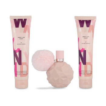 Set Ariana Grande Sweet Like Candy EDP Spray 100 ml + Body Souflee 100 ml + Shower Gel 100 ml Set Ariana Grande Sweet Like Candy EDP Spray 100 ml + Body Souflee 100 ml + Shower Gel 100 ml
