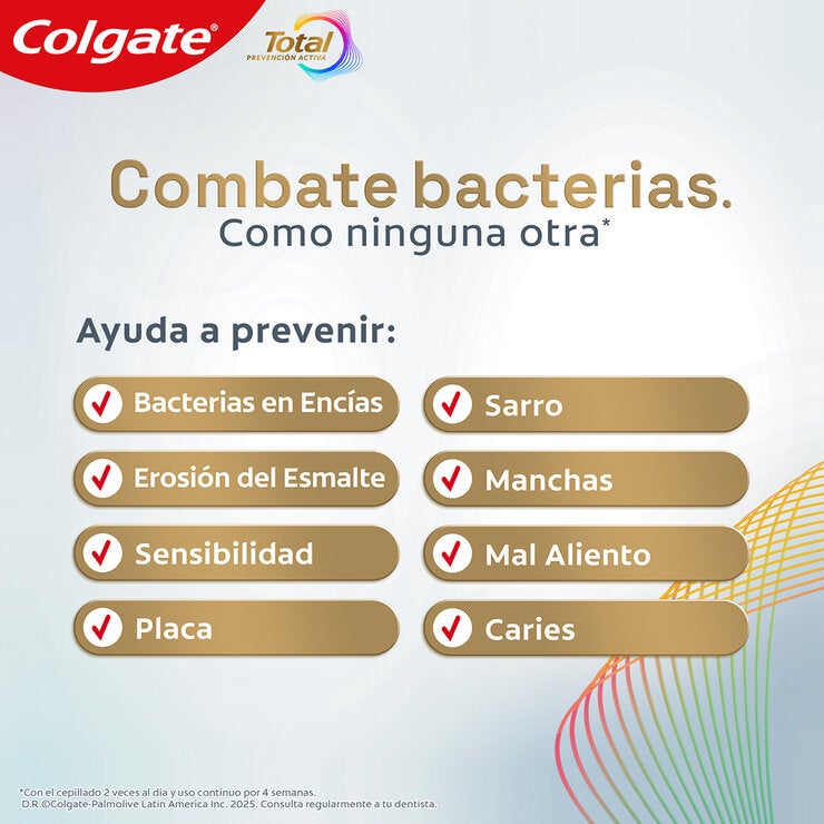 Colgate Pasta Dental Total Active 4 pzs de 170ml Colgate Pasta Dental Total Active 4 pzs de 170ml