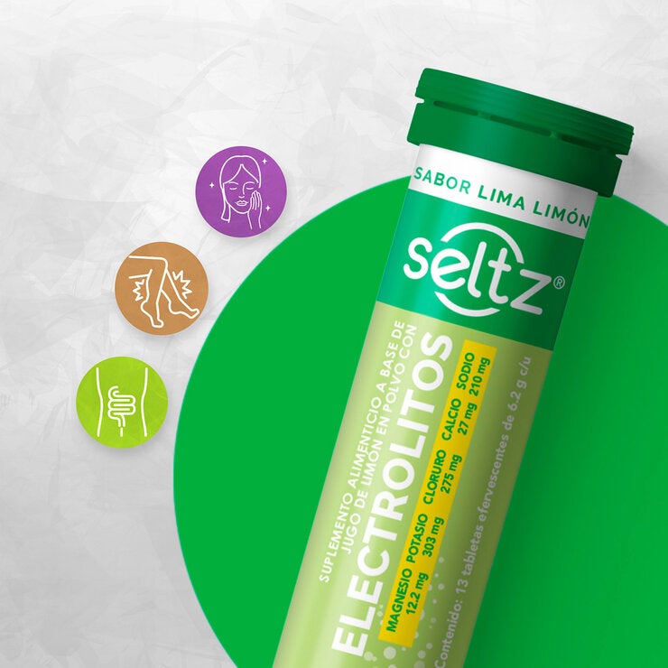 Seltz Electrolitos 3 Tubos de 13 Tabletas Efervescentes c/u Sabor Lima Limón Seltz Electrolitos 3 Tubos de 13 Tabletas Efervescentes c/u Sabor Lima Limón
