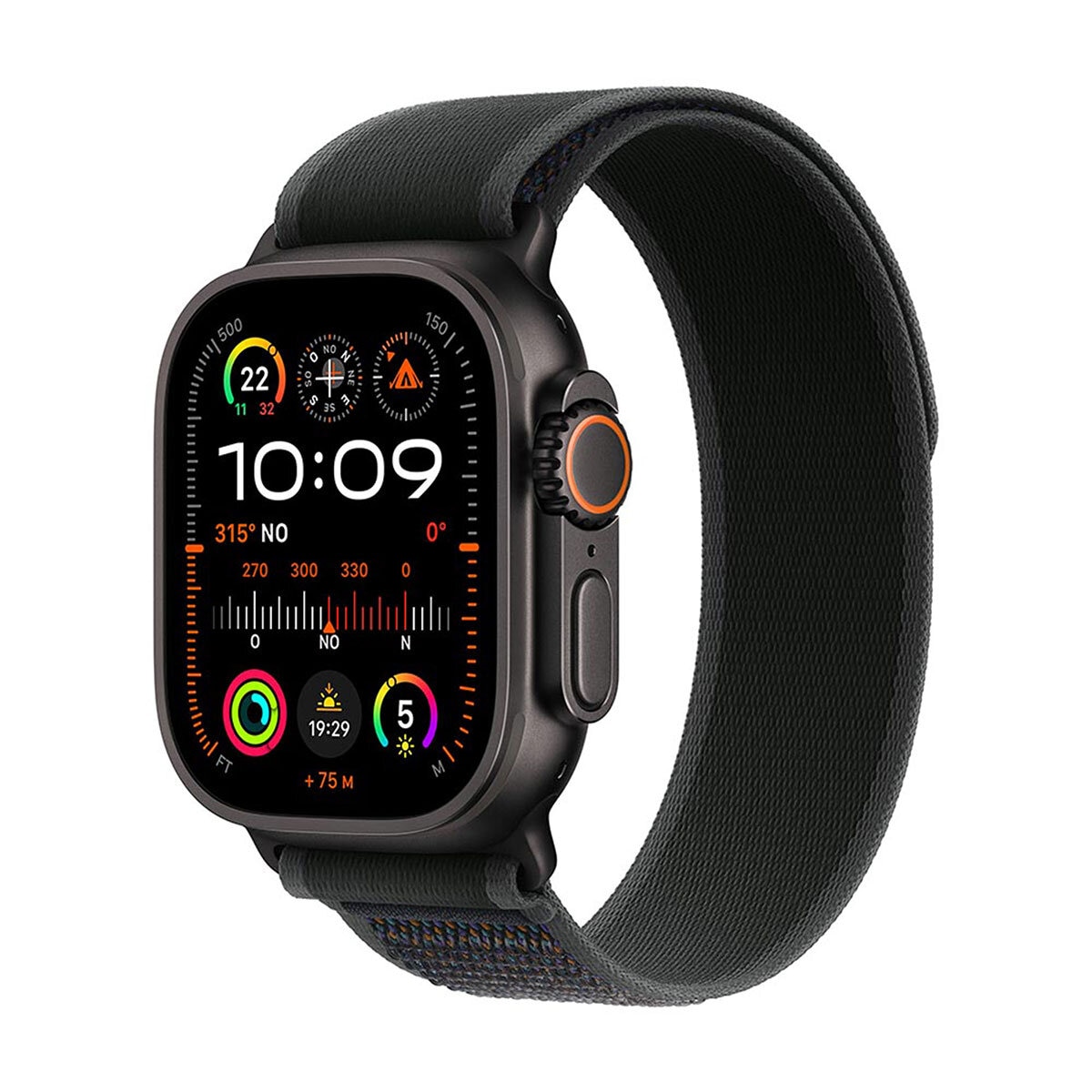 Apple Watch Ultra 2 (GPS + Cellular) Caja de titanio negro 49mm con Correa Loop Trail Negro M/L