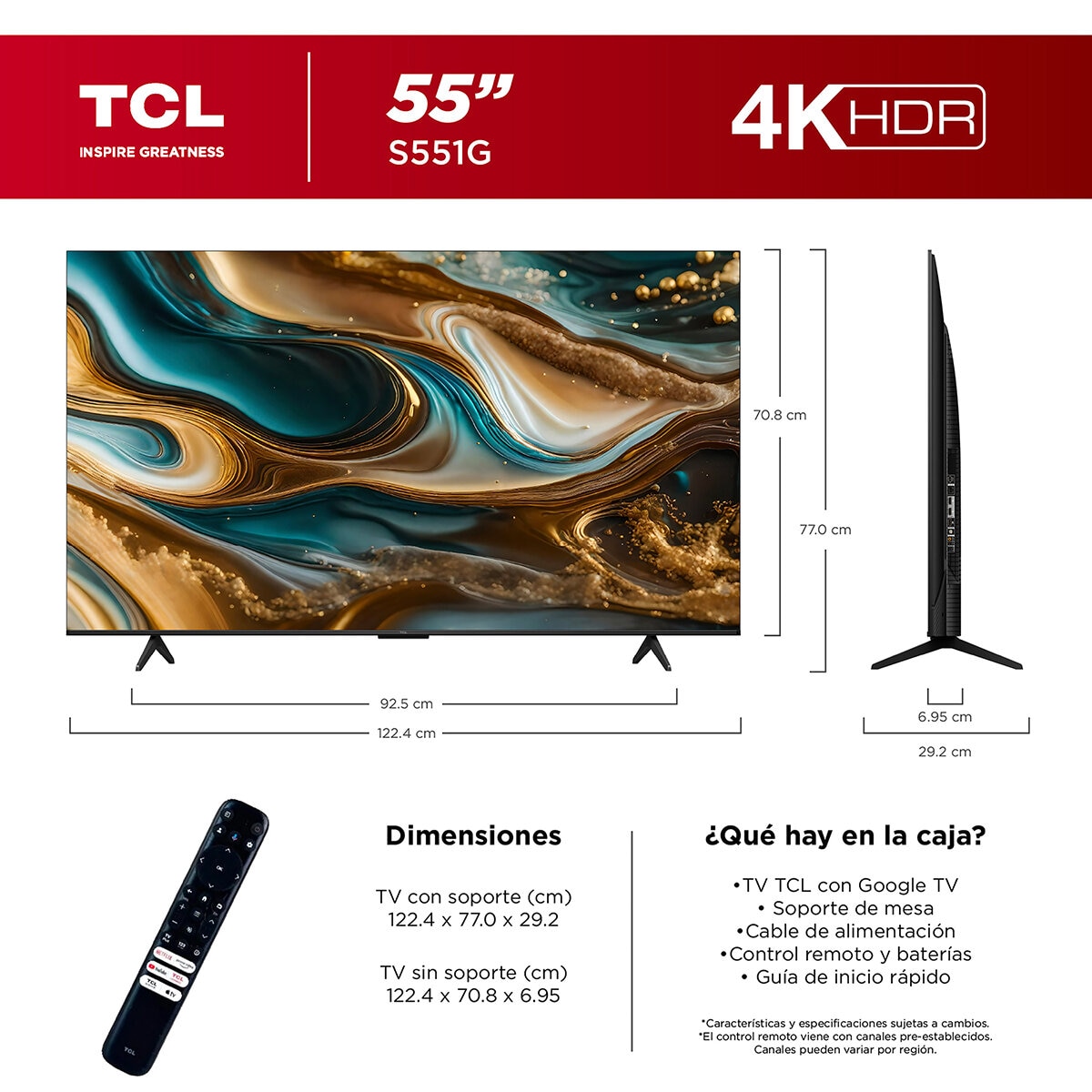 TCL Pantalla 55" UHD Smart TV