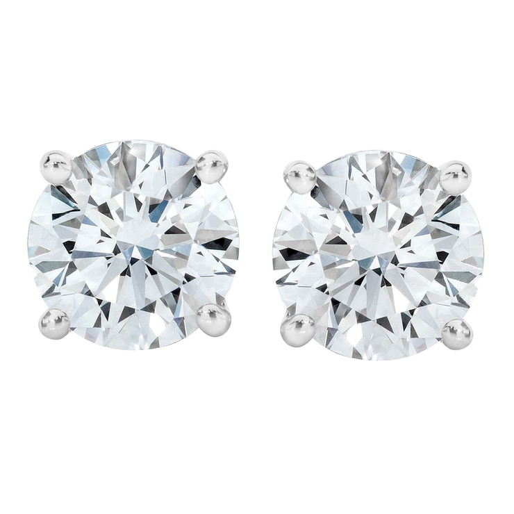 0.50ctw, Aretes de diamantes, oro blanco de 14kt 0.50ctw, Aretes de diamantes, oro blanco de 14kt