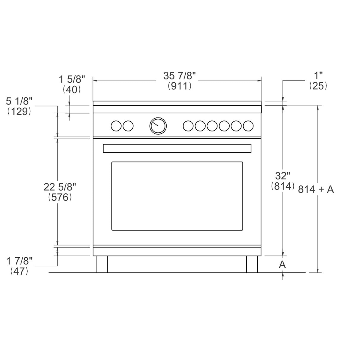 Bertazzoni Estufa de Gas 6 Quemadores 91 cm Bertazzoni Estufa de Gas 6 Quemadores 91 cm