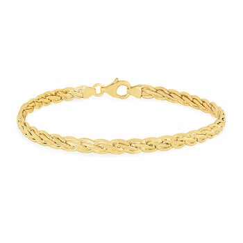 Pulsera de Eslabones de Fantasía, Oro Amarillo 14k Pulsera de Eslabones de Fantasía, Oro Amarillo 14k