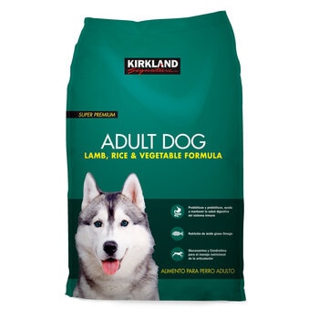 kirkland signature alimento premium para perro adulto con cordero, arroz y vegetales 18.1 kg