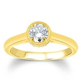 Anillo, 0.56ctw Diamantes, Oro Amarillo de 14K