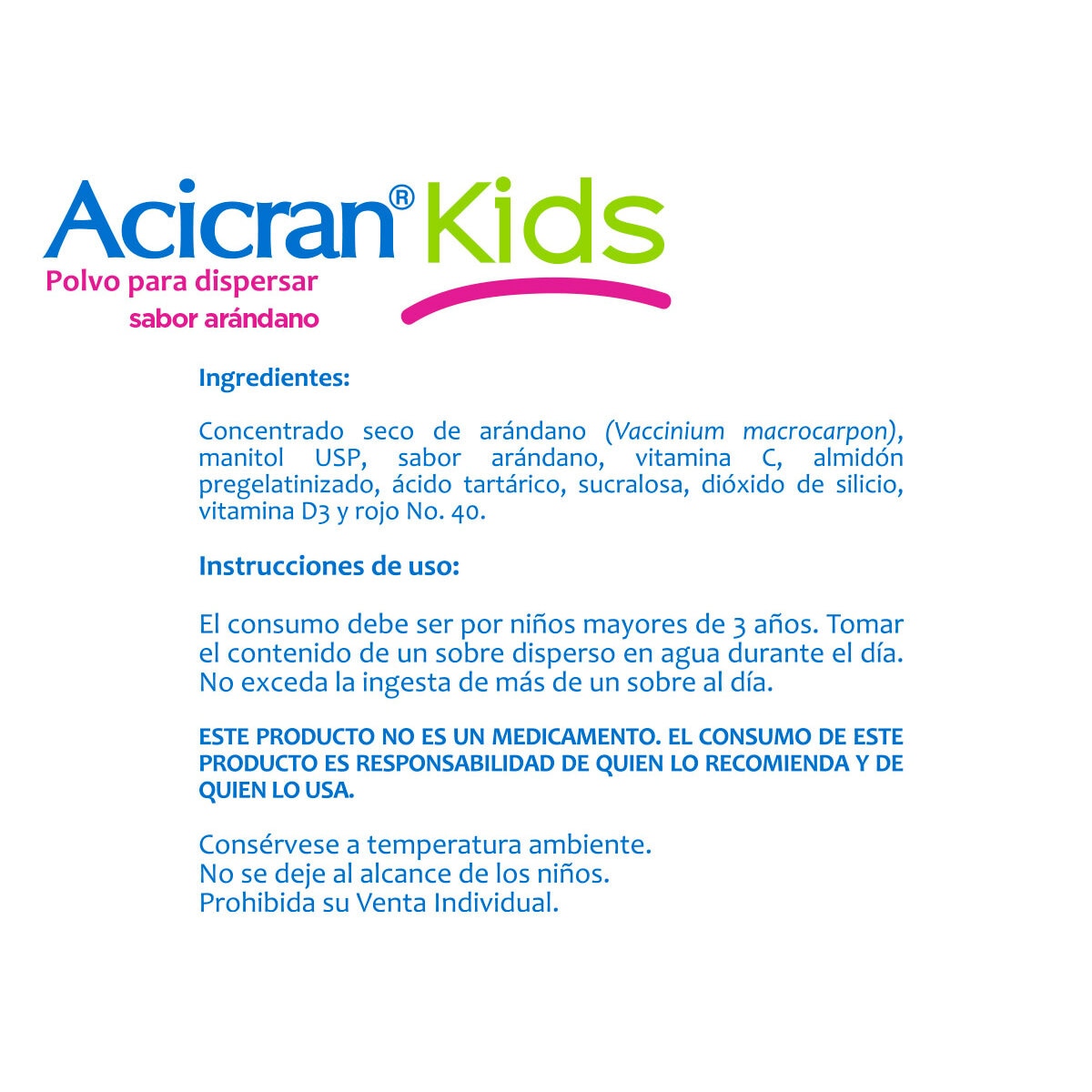 Acicran Kids 30 Sobres de 1 g c/u