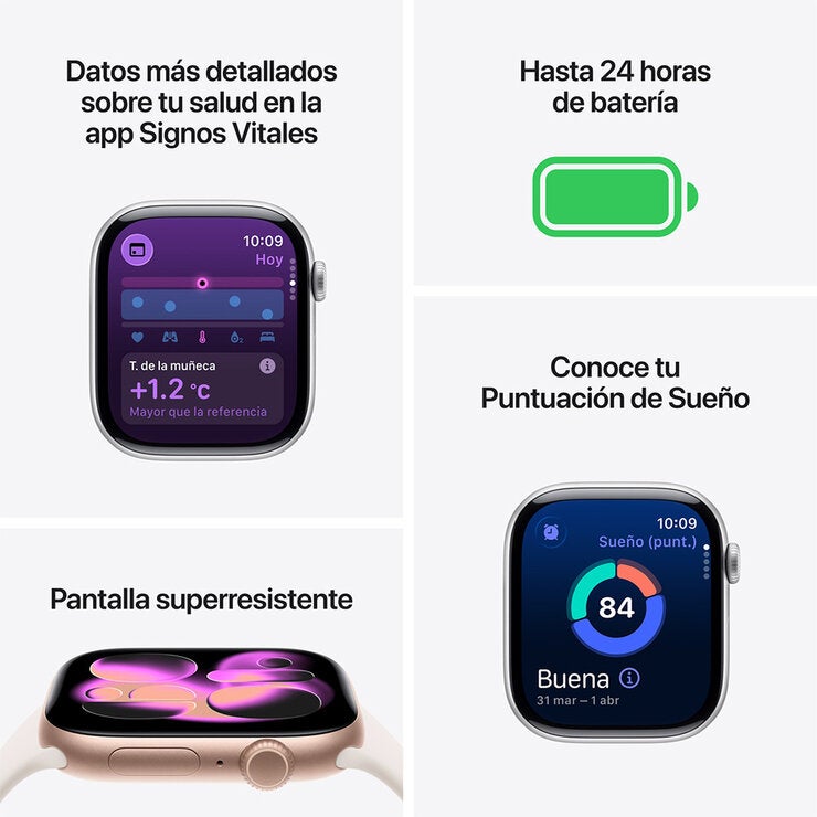 Apple Watch Series 11 (GPS + Celular) 46mm Aluminio Negro Azabache + Correa Deportiva Negra - Talla M/L Apple Watch Series 11 (GPS + Celular) 46mm Aluminio Negro Azabache + Correa Deportiva Negra - Talla M/L