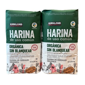 kirkland signature harina orgánica sin blanquear 4.54 kg