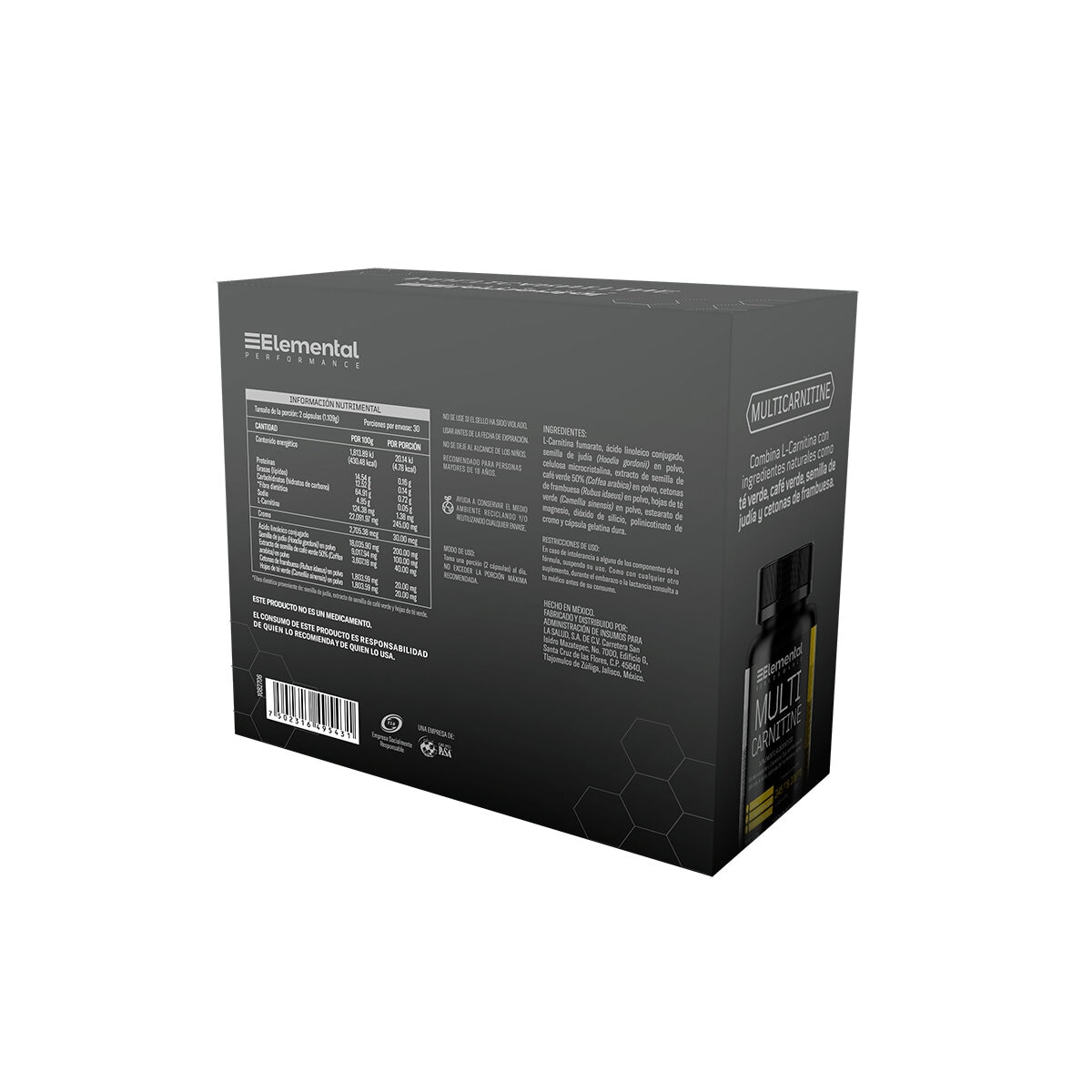 Elemental Performance Multi Carnitine 2 Frascos de 60 Cápsulas c/u Elemental Performance Multi Carnitine 2 Frascos de 60 Cápsulas c/u