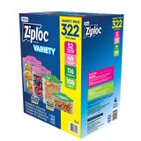 Ziploc Paquete Surtido de Bolsas 322 pzas Ziploc Paquete Surtido de Bolsas 322 pzas