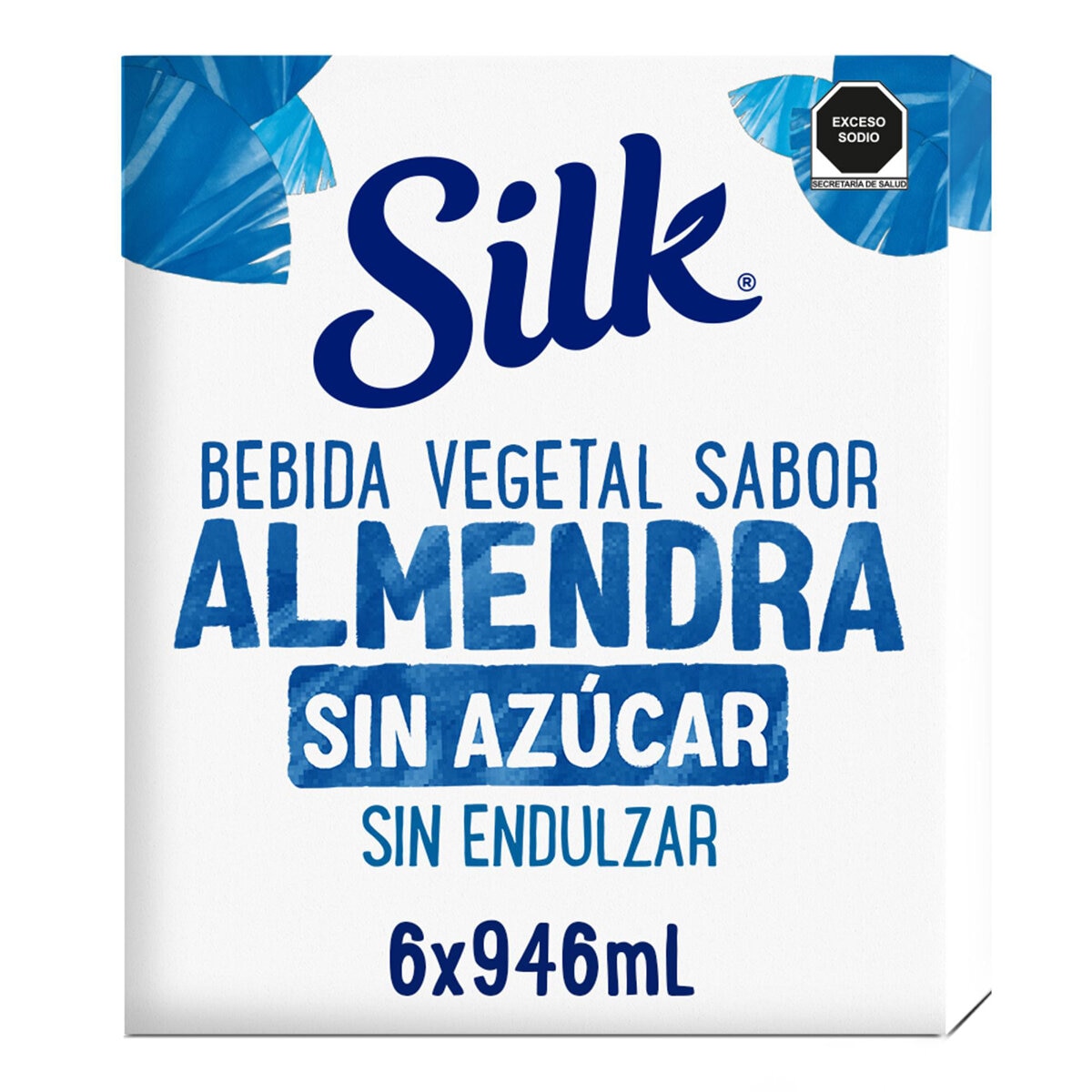 Silk Bebida de Almendra sin Azúcar 6 pzas de 946 ml