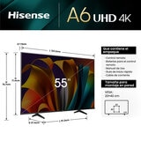 Hisense Pantalla 55" 4K UHD