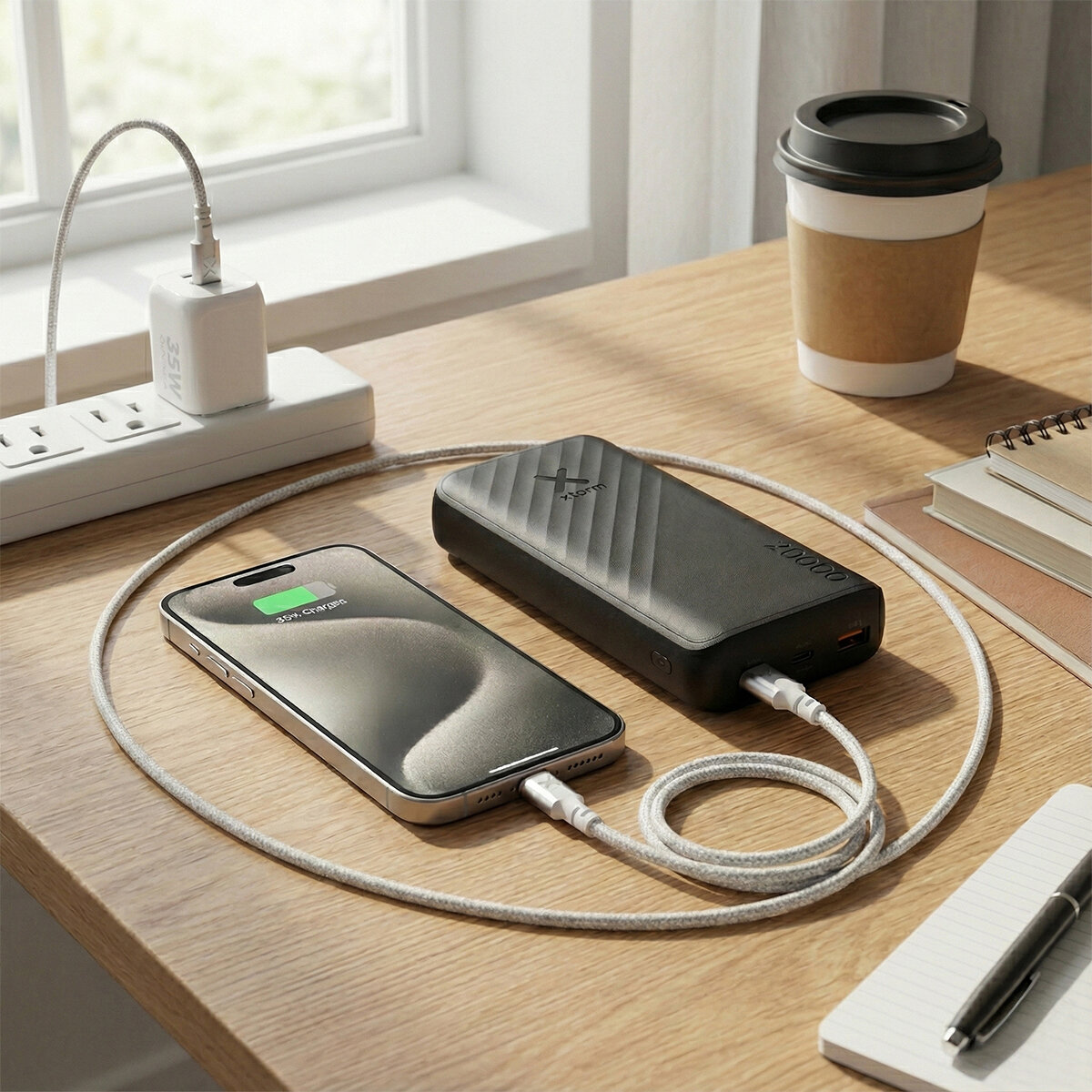 Xtorm Bundle Powerbank 20,000 mAh + Cargador 35W + Cable USB-C Xtorm Bundle Powerbank 20,000 mAh + Cargador 35W + Cable USB-C