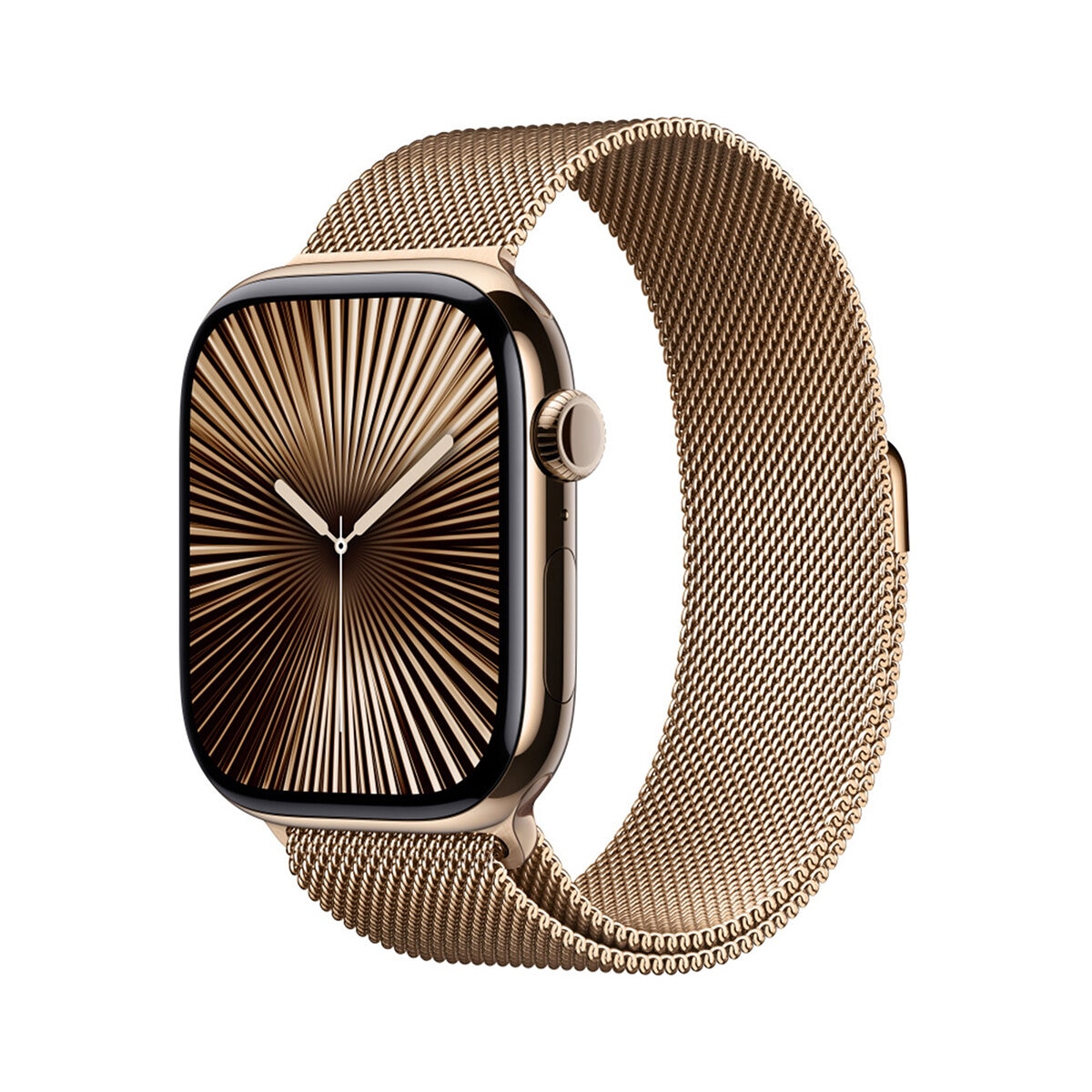 Apple Watch S10 (GPS + Cellular) Caja de titanio oro 46mm con correa Milanese Loop Oro (S/M)