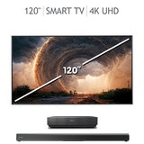 Hisense Pantalla 120" Laser TV UHD 4K Google TV + Barra HS205