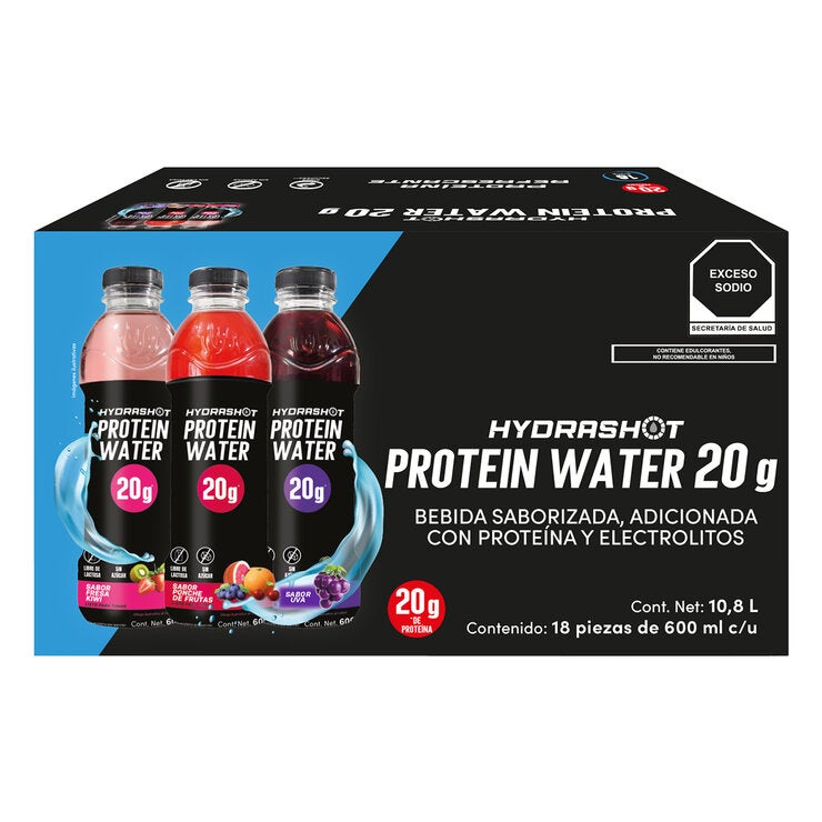 Hydrashot Bebida de Proteína + Electrolitos con 20 g de Proteína 18 / 600 ml Hydrashot Bebida de Proteína + Electrolitos con 20 g de Proteína 18 / 600 ml