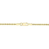 Collar de Cadena de Cuerda con Forma de Lágrima Pulida, Oro Amarillo de 14K