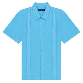 Palmerino, Camisa Guayabera Manga Corta, Para hombre, De Lino - Algodón en Varios Colored, Modelo Released