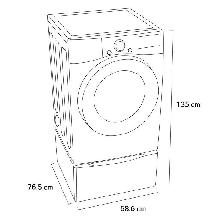 LG Secadora de Gas 22Kg con Pedestal LG Secadora de Gas 22Kg con Pedestal