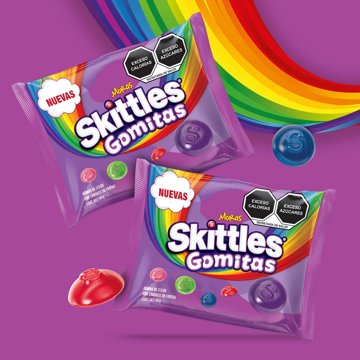 Skittles Gomitas de Dulce Sabor Moras 10 pzas de 50g Skittles Gomitas de Dulce Sabor Moras 10 pzas de 50g