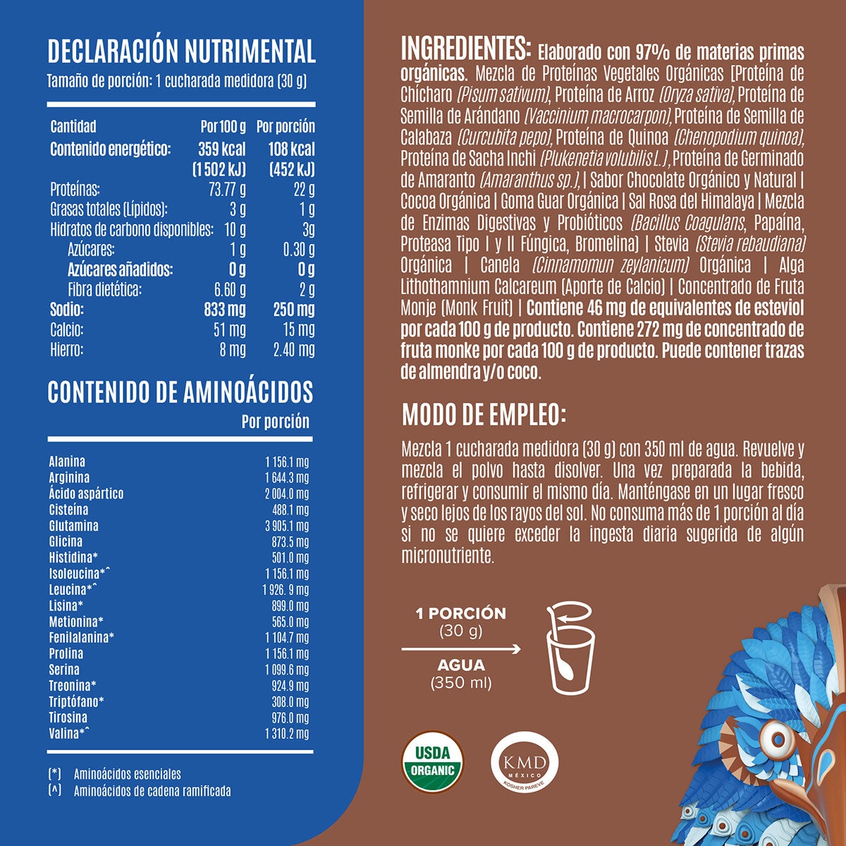 Birdman Falcon Proteína Vegetal Orgánica Sabor Doble Chocolate 1.5 kg Birdman Falcon Proteína Vegetal Orgánica Sabor Doble Chocolate 1.5 kg