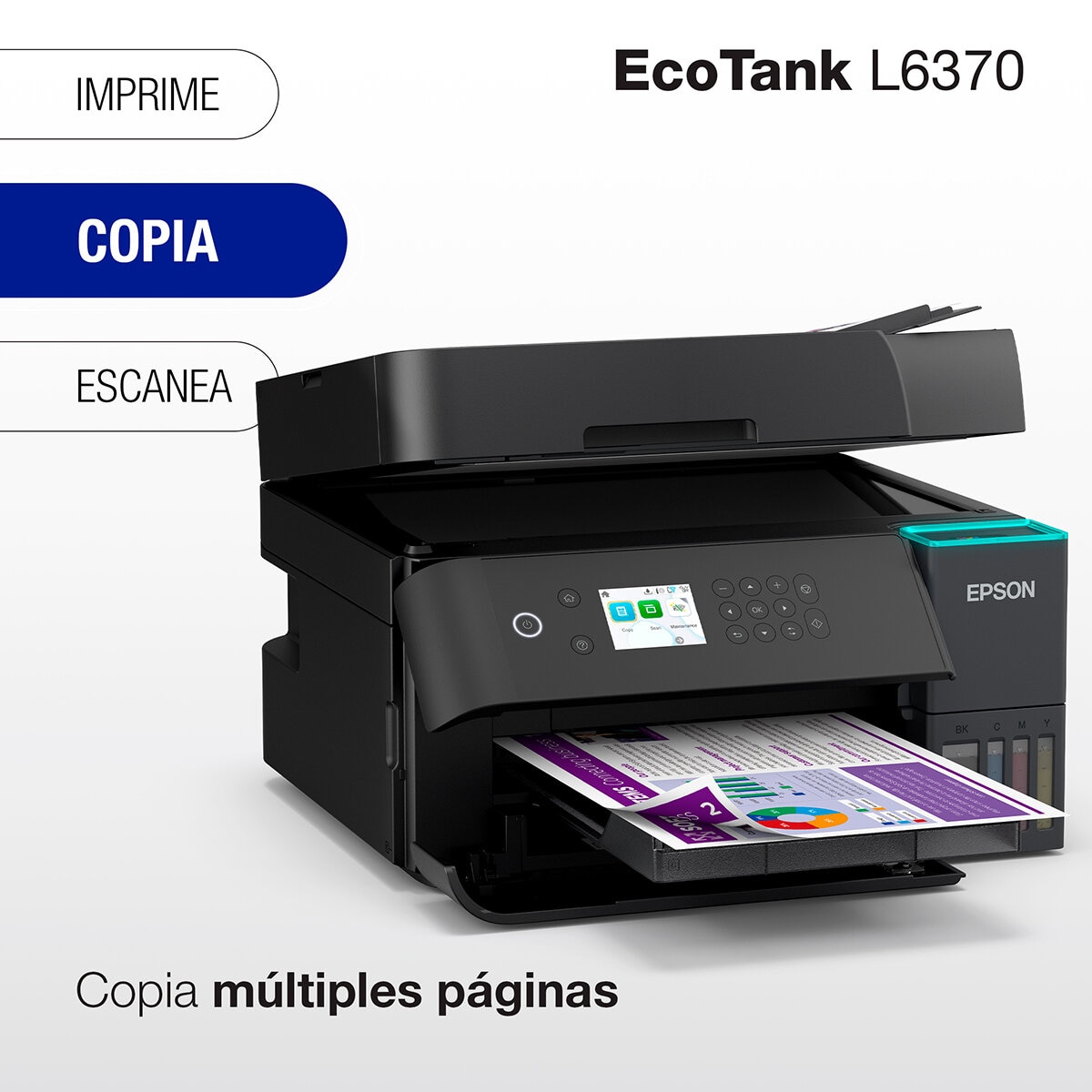 Epson EcoTank L6370 Impresora Multifuncional a color Wifi y Duplex Epson EcoTank L6370 Impresora Multifuncional a color Wifi y Duplex