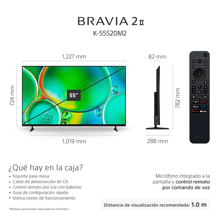 Sony Pantalla 55" BRAVIA II UHD 4K Google TV Sony Pantalla 55" BRAVIA II UHD 4K Google TV
