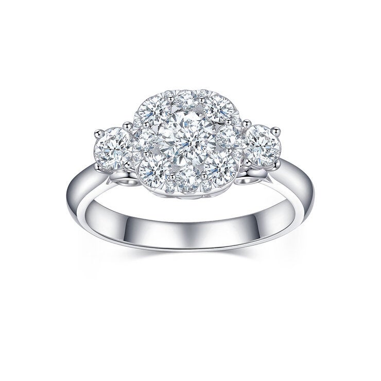 Anillo de Compromiso, 1.33ctw Diamantes, Oro Blanco de 14Kt Anillo de Compromiso, 1.33ctw Diamantes, Oro Blanco de 14Kt