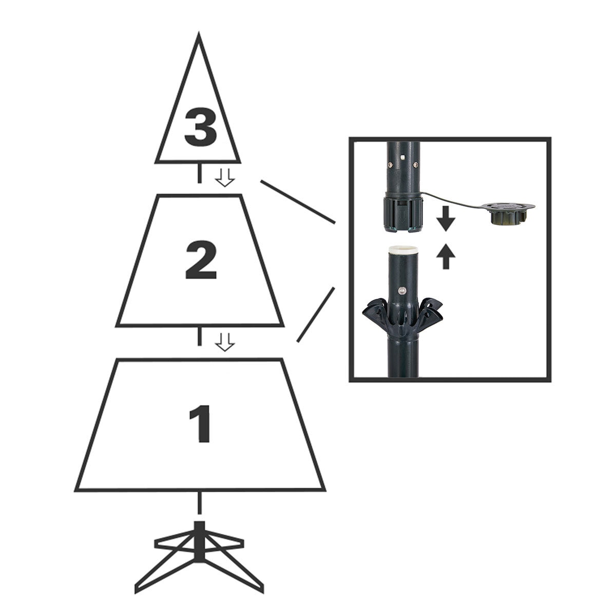 Árbol de Navidad Artificial Pre iluminado con luces Radiant Micro LED 2.2M