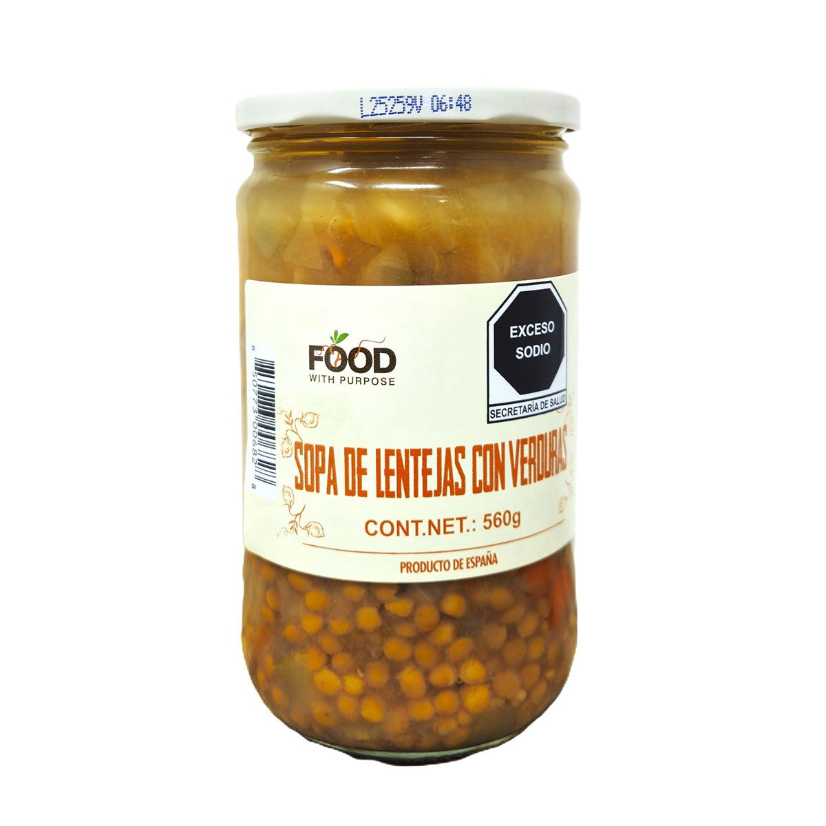 Food With Purpose Sopa de Lentejas 2/560 g Food With Purpose Sopa de Lentejas 2/560 g