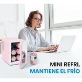 Chefman, Mini Refrigerador y Calentador, rosa