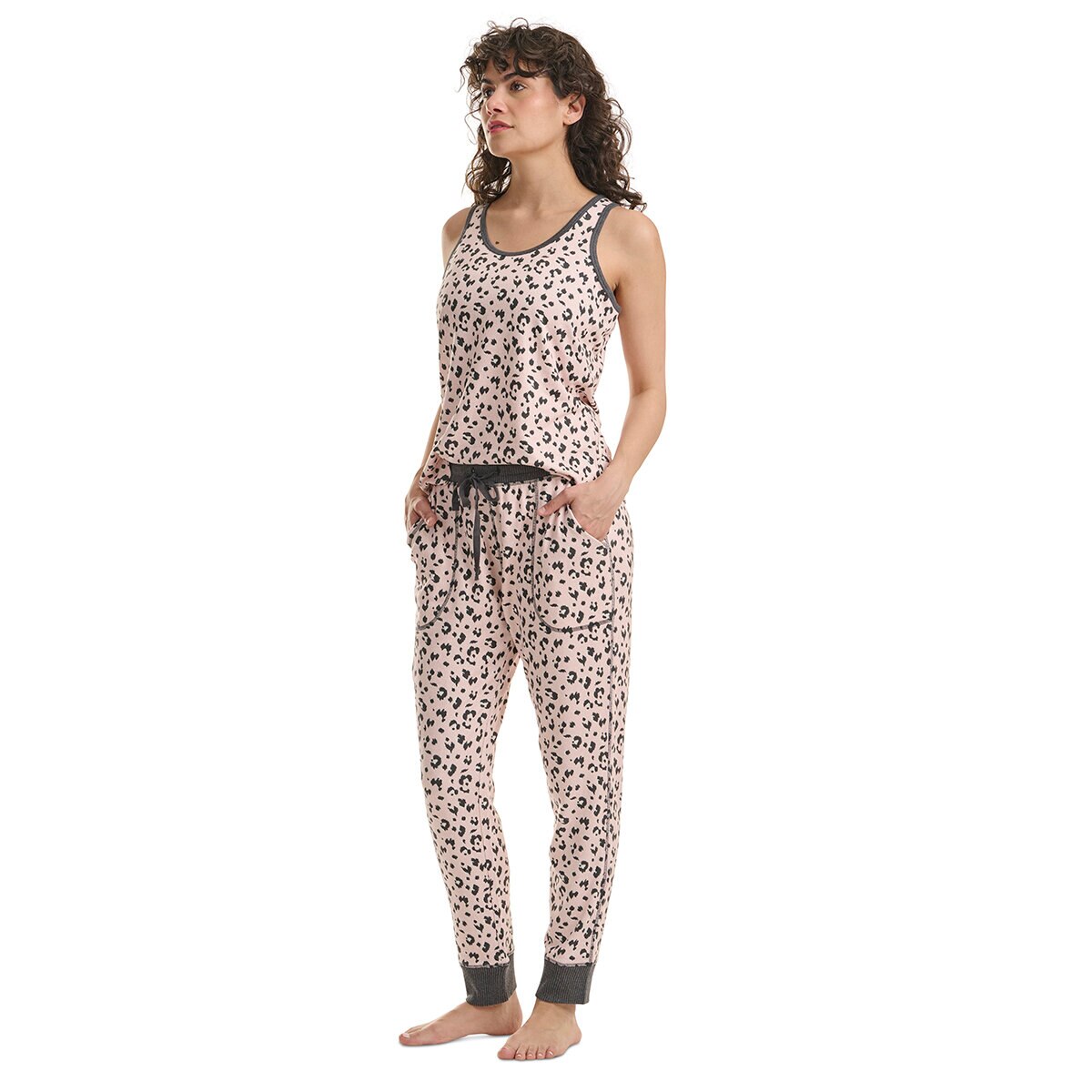 Karen Neuburger Pijama para Dama Rosa Animal Print Grande