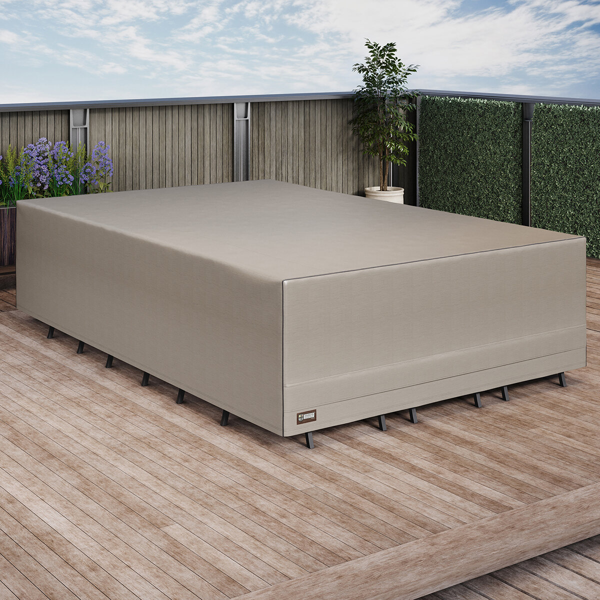 Seasons Sentry Funda para Set de Muebles de Jardín con Mesa Rectangular Grande Seasons Sentry Funda para Set de Muebles de Jardín con Mesa Rectangular Grande