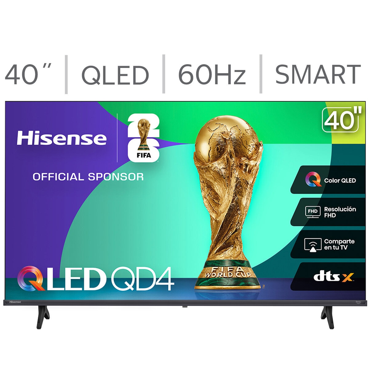 Hisense Pantalla 40" QLED 4K Fire TV Hisense Pantalla 40" QLED 4K Fire TV