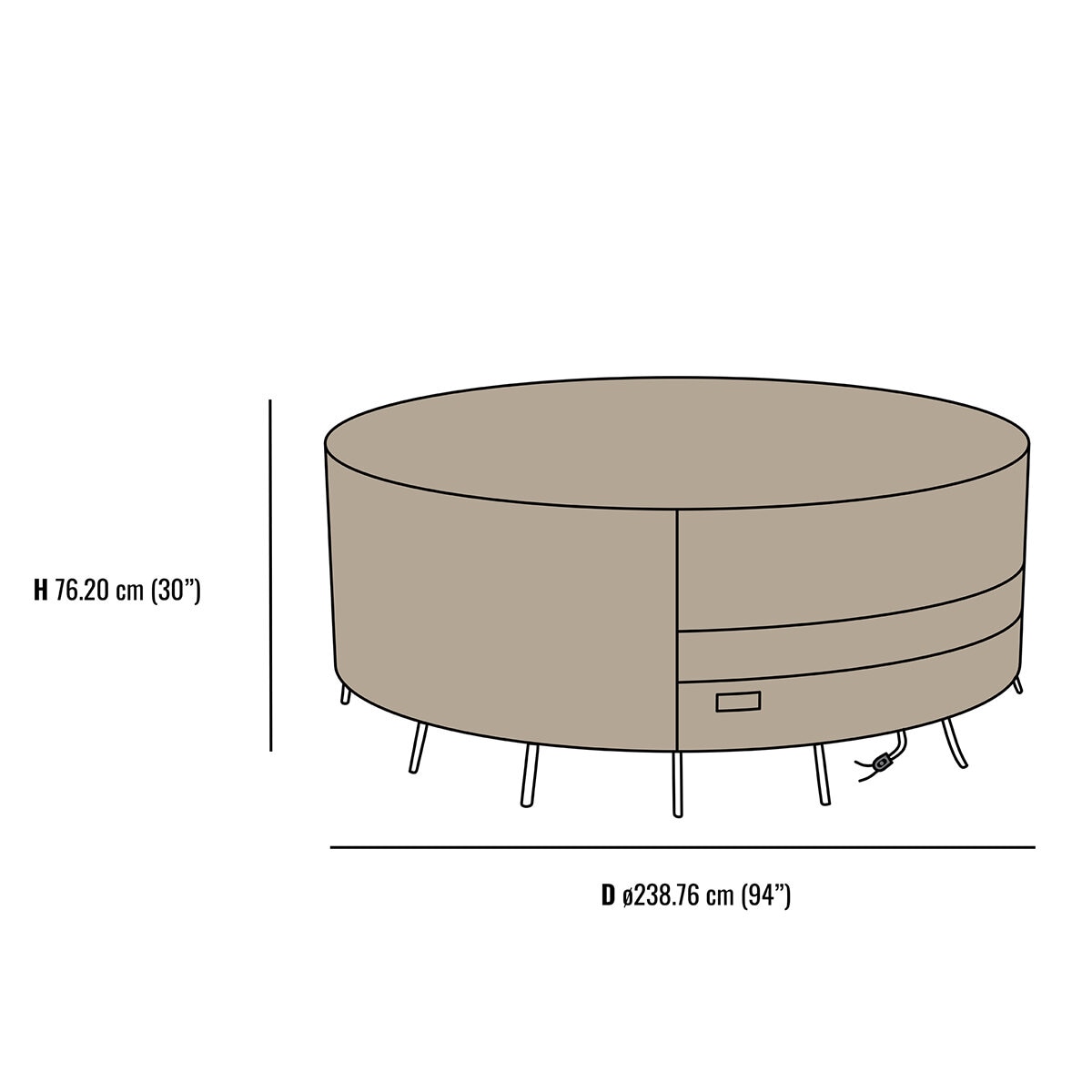 Seasons Sentry, Funda Grande para Set de Jardín con Mesa Redonda Seasons Sentry, Funda Grande para Set de Jardín con Mesa Redonda