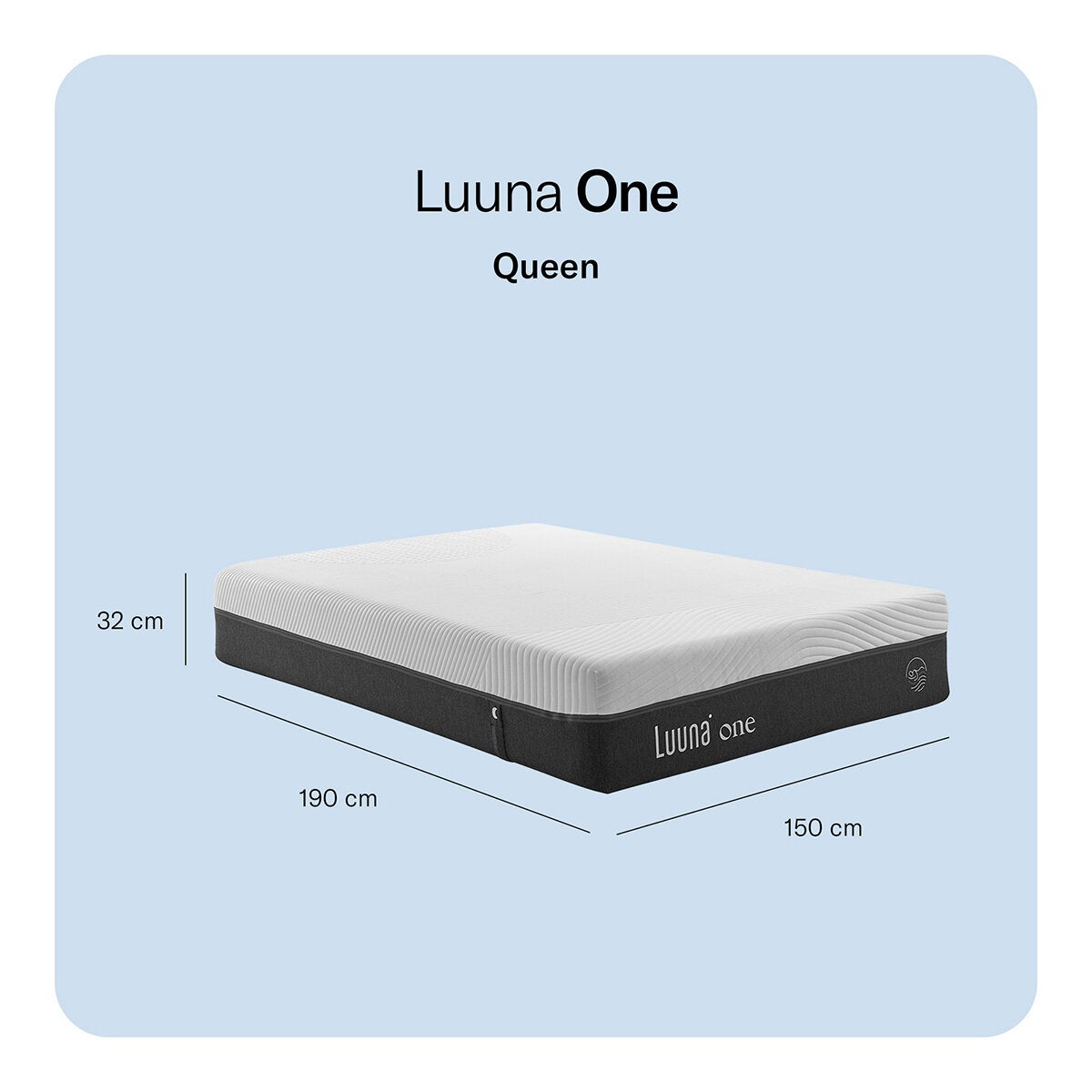 Luuna, Colchón One Memory Foam, Queen Luuna, Colchón One Memory Foam, Queen