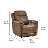 Gilman Creek Furniture, Sillón Reclinable Eléctrico de Piel Gilman Creek Furniture, Sillón Reclinable Eléctrico de Piel