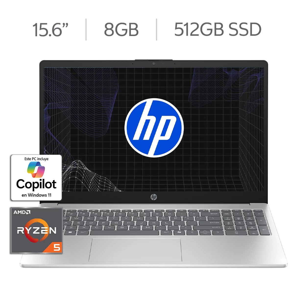 HP 15-fc0265la Laptop 15.6" Full HD AMD Ryzen 5 8GB 512GB SSD + 12 Meses M365 Personal HP 15-fc0265la Laptop 15.6" Full HD AMD Ryzen 5 8GB 512GB SSD + 12 Meses M365 Personal