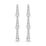 Aretes Colgantes de Diamantes 1.28ctw, en Oro Blanco 18K