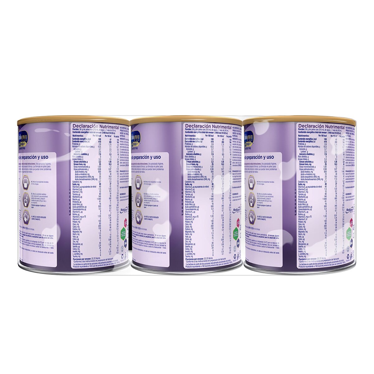 Enfagrow Confort Pro Etapa 2 de 1 a 2 años, 3 latas de 800 g c/u